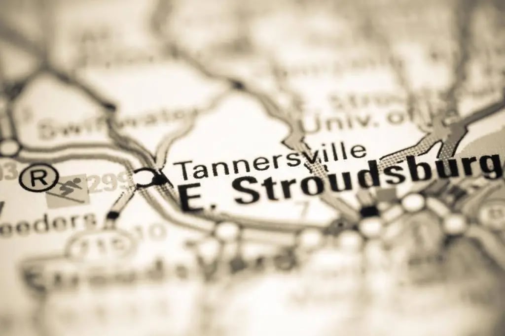 Map with Tannersville on It 